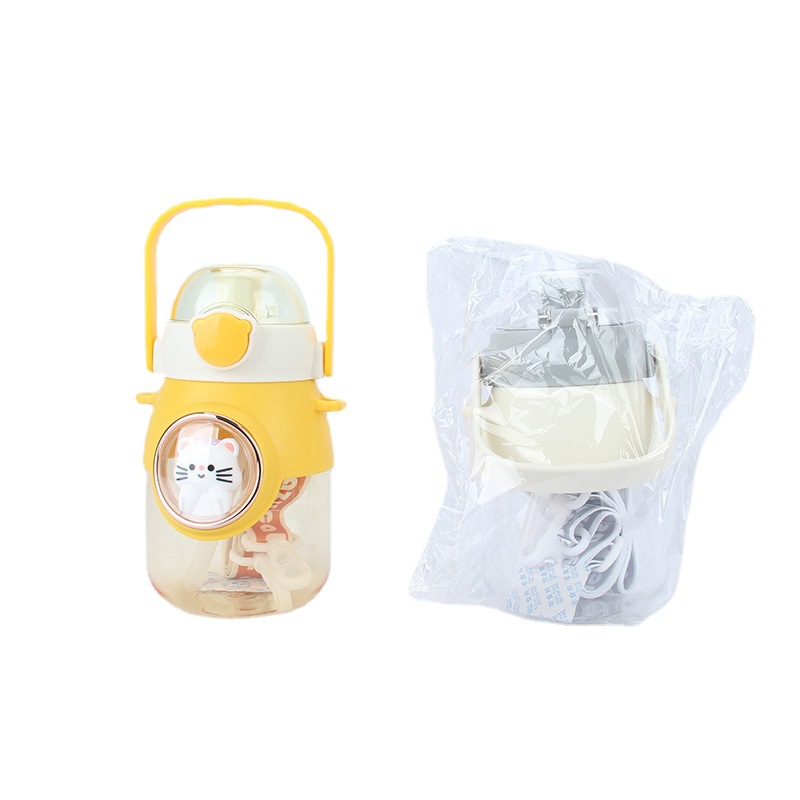 New Doll Portable Plastic Water Cup Men's And Women's Fashion Small Fresh Carrier Children Student Plastic Cup Wholesale Set Item Picture