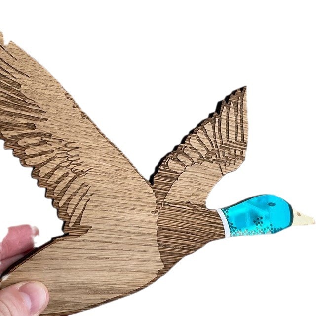 Cross-Border New 1950'S Advanced Sense Flying Duck Wall Hanging Wood Duck Decorative Wall Decoration Pendant Wood Crafts Wholesale Item Picture