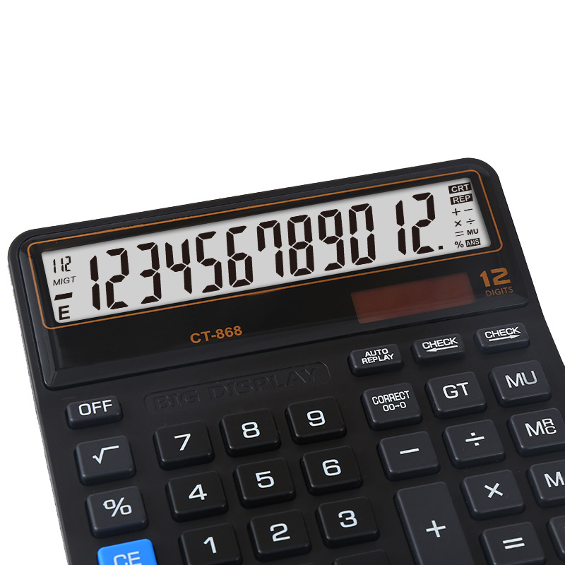 Factory direct supply financial calculator, office calculator, logo customized calculator CT-868 Application Scenario