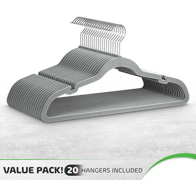 The multi-functional notched anti-slip and traceless adult plastic clothes hanger is a clothing store storage and organization hanger Item Picture