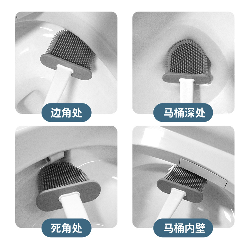 Sodolike silicone toilet brush for household wholesale, blue toilet brush for bathroom without blind spots, long-handled toilet brush Application Scenario