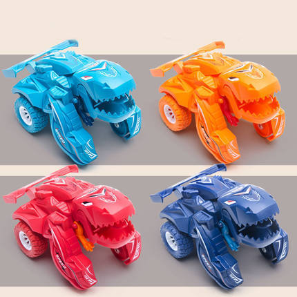 Net red explosion collision deformation dinosaur car collision deformation inertial rotation cross-country parent-child interactive car wholesale thumbnail