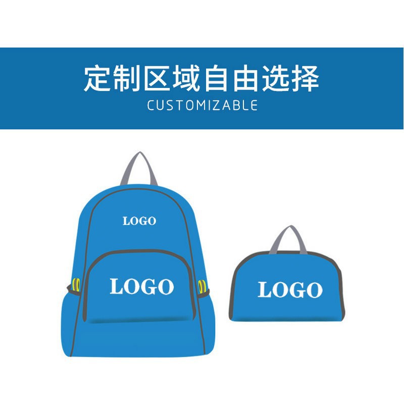 حقيبة مزدوجة مزدوجة الظهر قابلة للطباعة من طراز LOGO ذات قدرة كبيرة على حمل الأمتعة الرياضية في الهواء الطلق Specification image