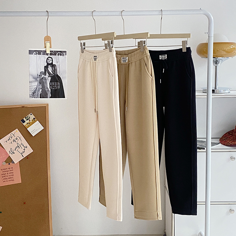 Autumn and winter nano-fleece level 7 windproof pants, moisture-absorbing, quick-drying, versatile, slimming, thickened, warm, casual, Harun high-waisted sweatpants Specification image