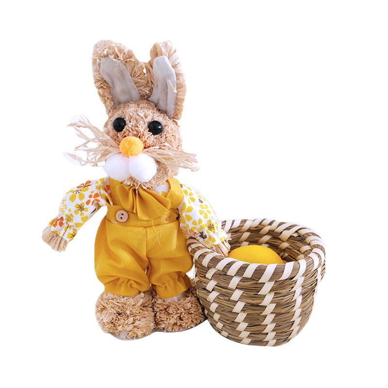 Straw Crafts Home Decor Easter Gift Basket Woven Candy Snacks Storage Basket Storage Basket Storage Basket Storage Basket Storage Basket Item Picture