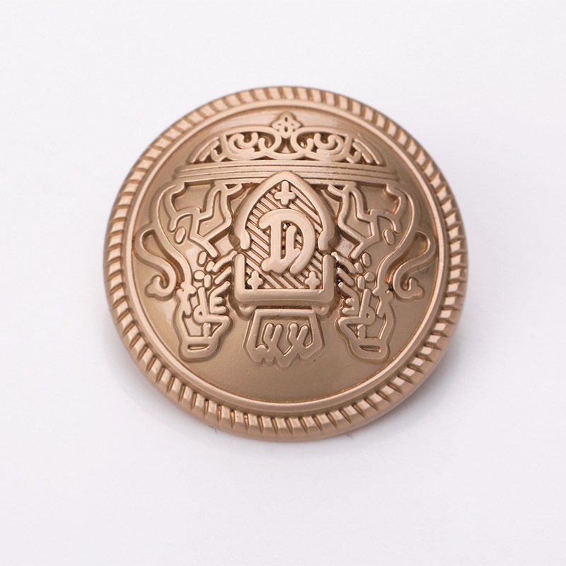 英伦风金属纽扣双狮毛呢大衣外套皇冠手缝扣西装正装扣子高级感