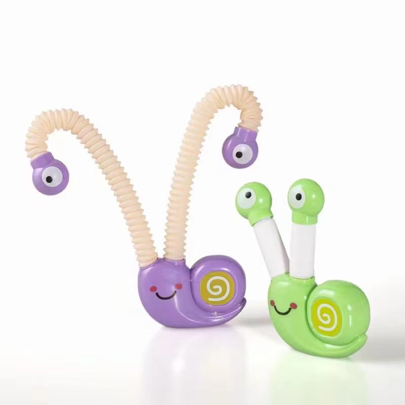 Cross-border new product: Educational and stress-relieving snail telescopic tube toy, release telescopic tube, stretch snail with light pressure relief tube Item Picture