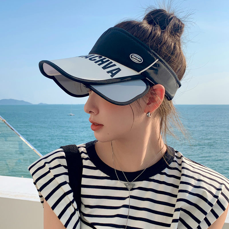 Summer Sun Hat Ladies Pull Board Empty Top Sunscreen Sports Hat Outdoor Cycling Large Along The Quick-Drying Cap Sub Tide Application Scenario