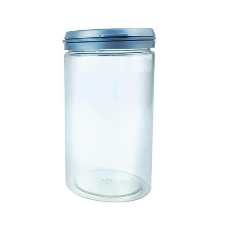 Wholesale of round condom plastic cans, daily necessities packaging cans with tear-off LIDS, transparent sealed PET round cans Item Picture
