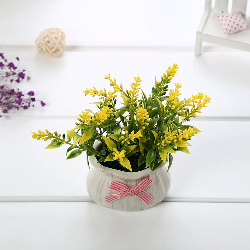 Wholesale of new multi-color lavender artificial flowers from the manufacturer, featuring a pastoral style artificial plant home desktop decoration Specification image