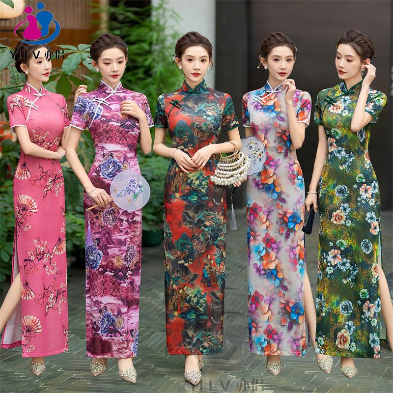 旗袍/上海东方明珠/短袖旗袍/高考布置/女士礼服产品图