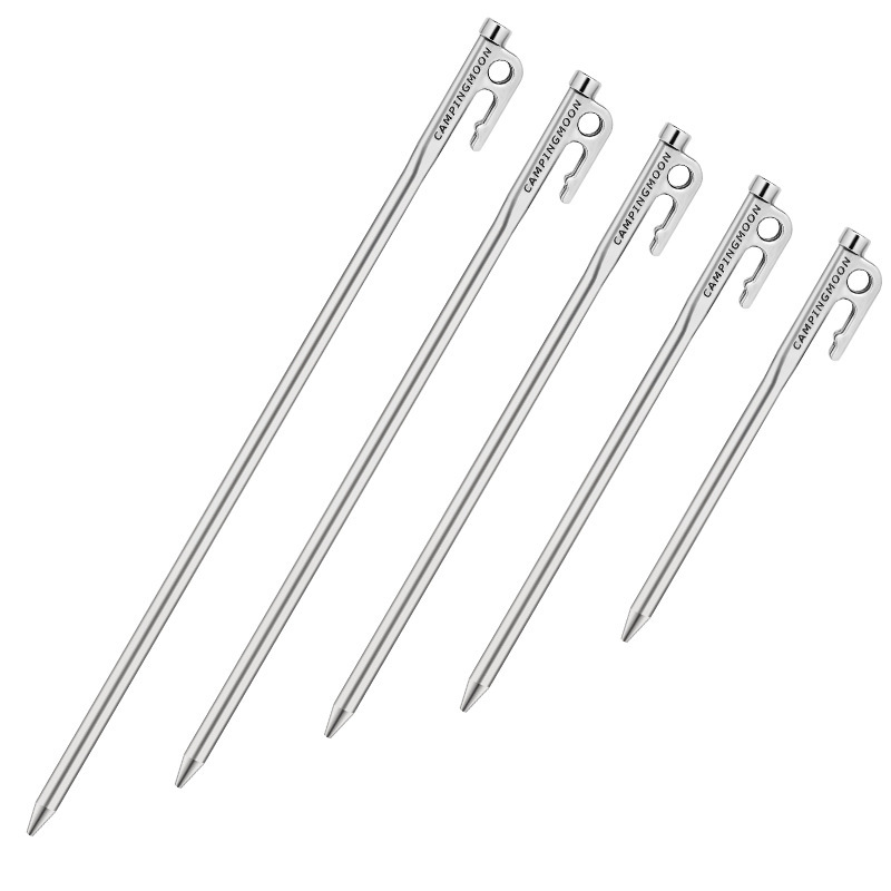 420 Stainless steel camp nails, tent nails, ground nails R series set, 30CM8 pieces camping ground nails details Picture