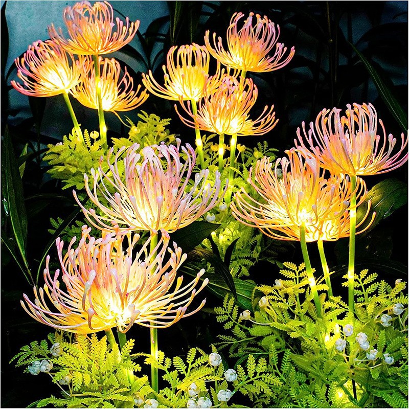 Led Solar Shore Flower Garden Lights Outdoor Decorative Landscape Lights Garden Simulation Plant Municipal Lighting Project Specification drawing