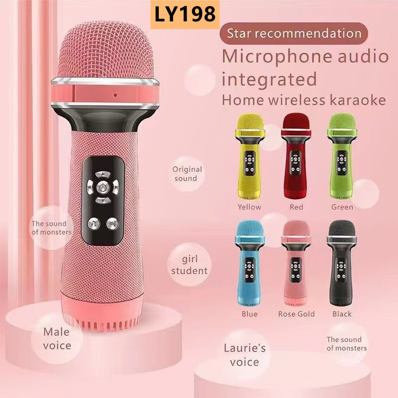 Source Advantage: LY series wireless microphone and speaker Integrated handheld KTV wireless microphone and speaker Karaoke microphone