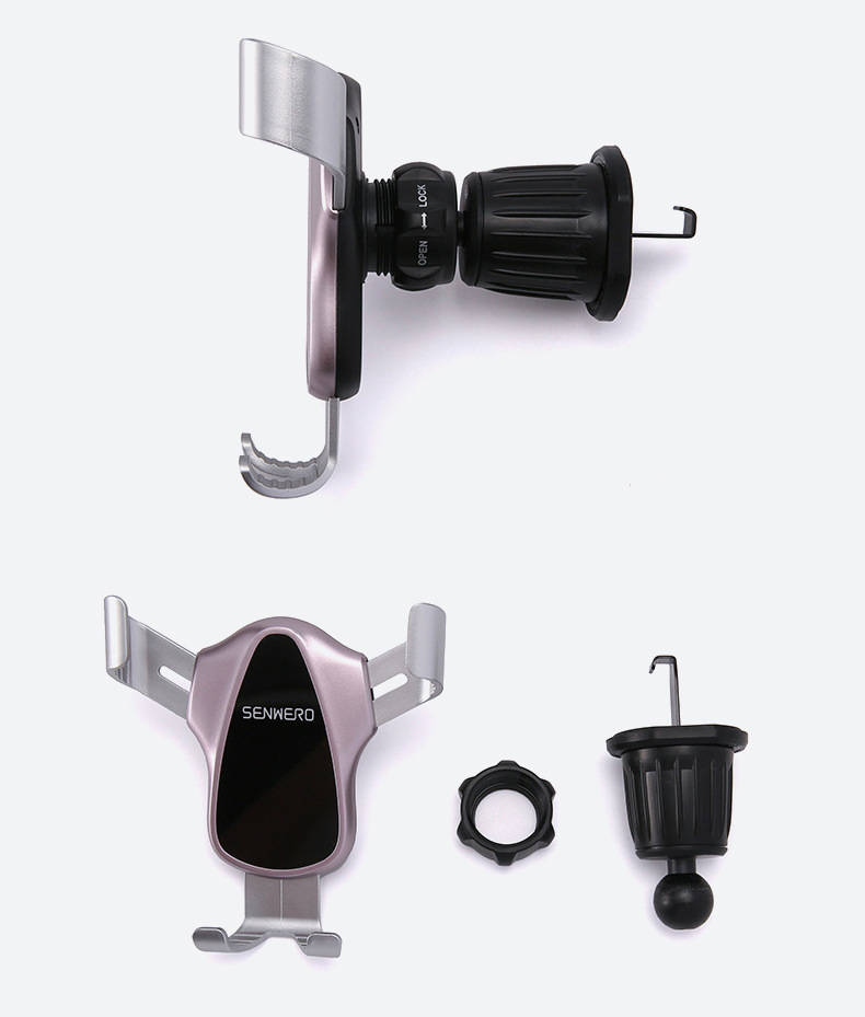 车载手机支架三角重力镜面支架出风口导航挂钩式固定汽车手机支架详情15