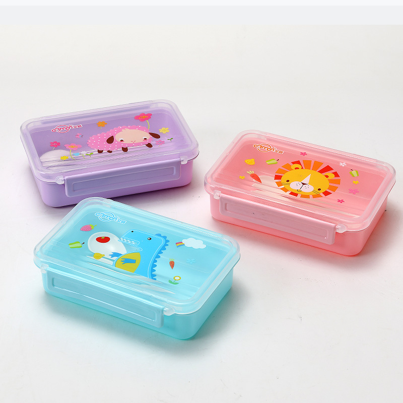 Children's cartoon food-grade plastic lunch boxes and fruit preservation boxes can be colored and printed with logo patterns Item Picture