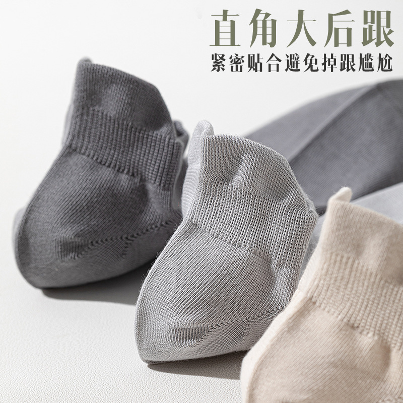 Men's socks, summer sweat-absorbing and odor-proof men's socks, cotton spring and summer thin style, low top, shallow opening, non-dropping and boat socks wholesale details Picture