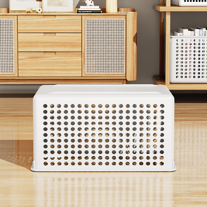 Zt1188 Miscellaneous Storage Basket Cabinet Snack Organizer Basket Household Kitchen Thickened Large Plastic Basket Desktop Box Specification drawing