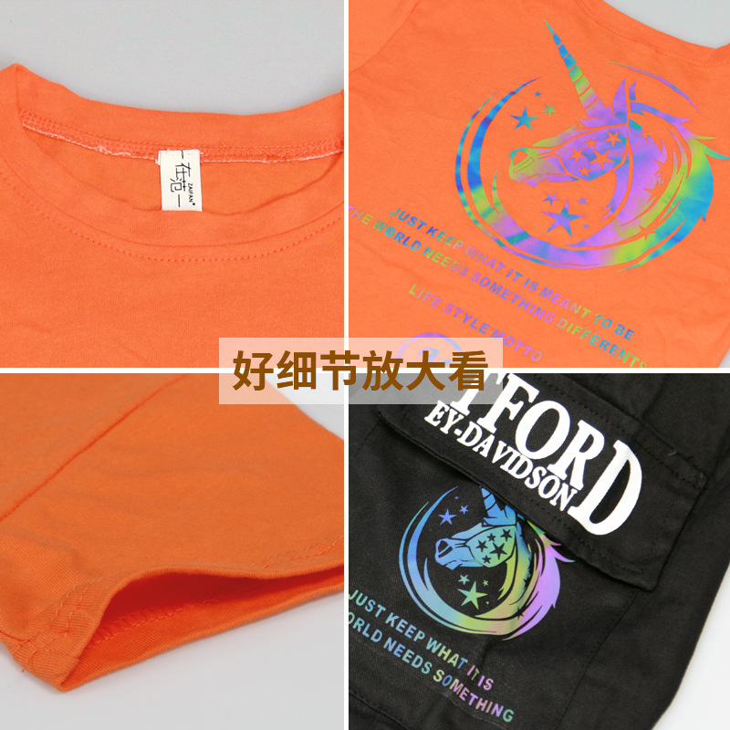 男童短袖套装细节图