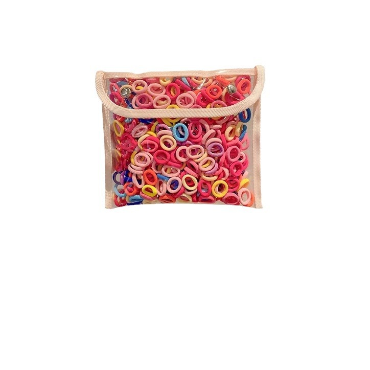 Anillo de pelo para niños elástico de alta elasticidad trenza el pelo no daña el cabello bebé atar la cabeza cordón influencer 2025 nuevo estilo cuerda de pelo fundas de cuero Item Picture