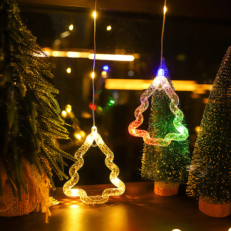 LED皮线灯吸盘灯房间装饰灯圣诞节灯串窗帘灯五角星爱心组合彩灯详情图4