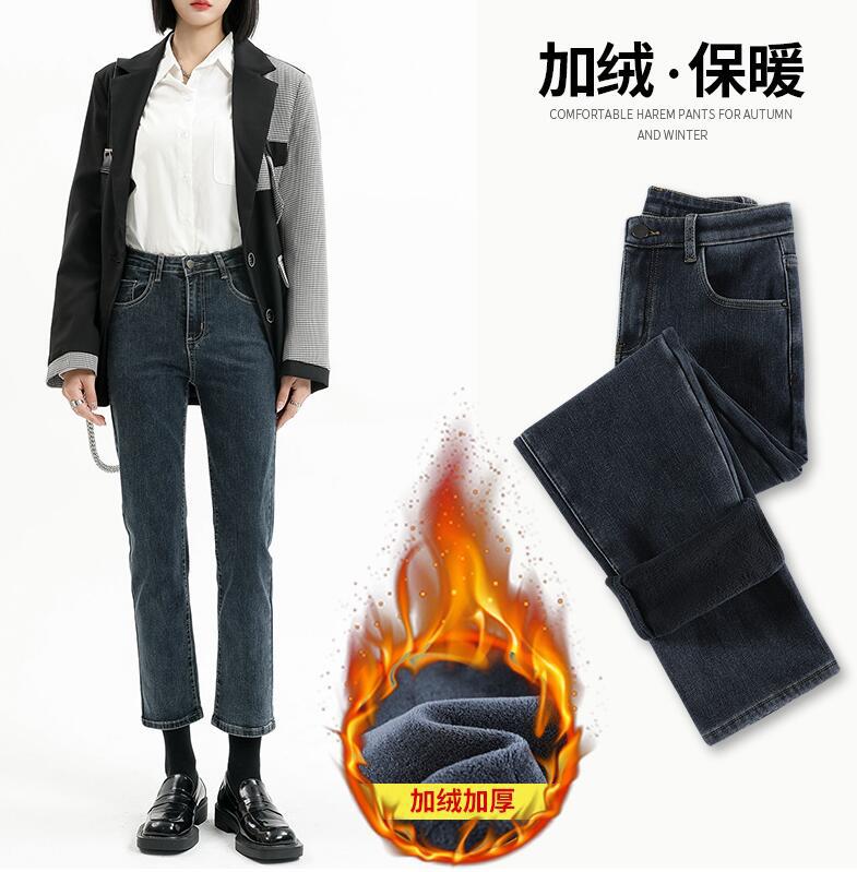 直筒牛仔裤女细节图