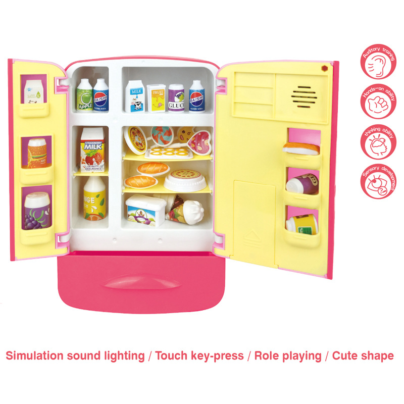 跨境儿童家电冰箱亲子创意仿真男女孩灯光音乐多功能套装玩具详情图4