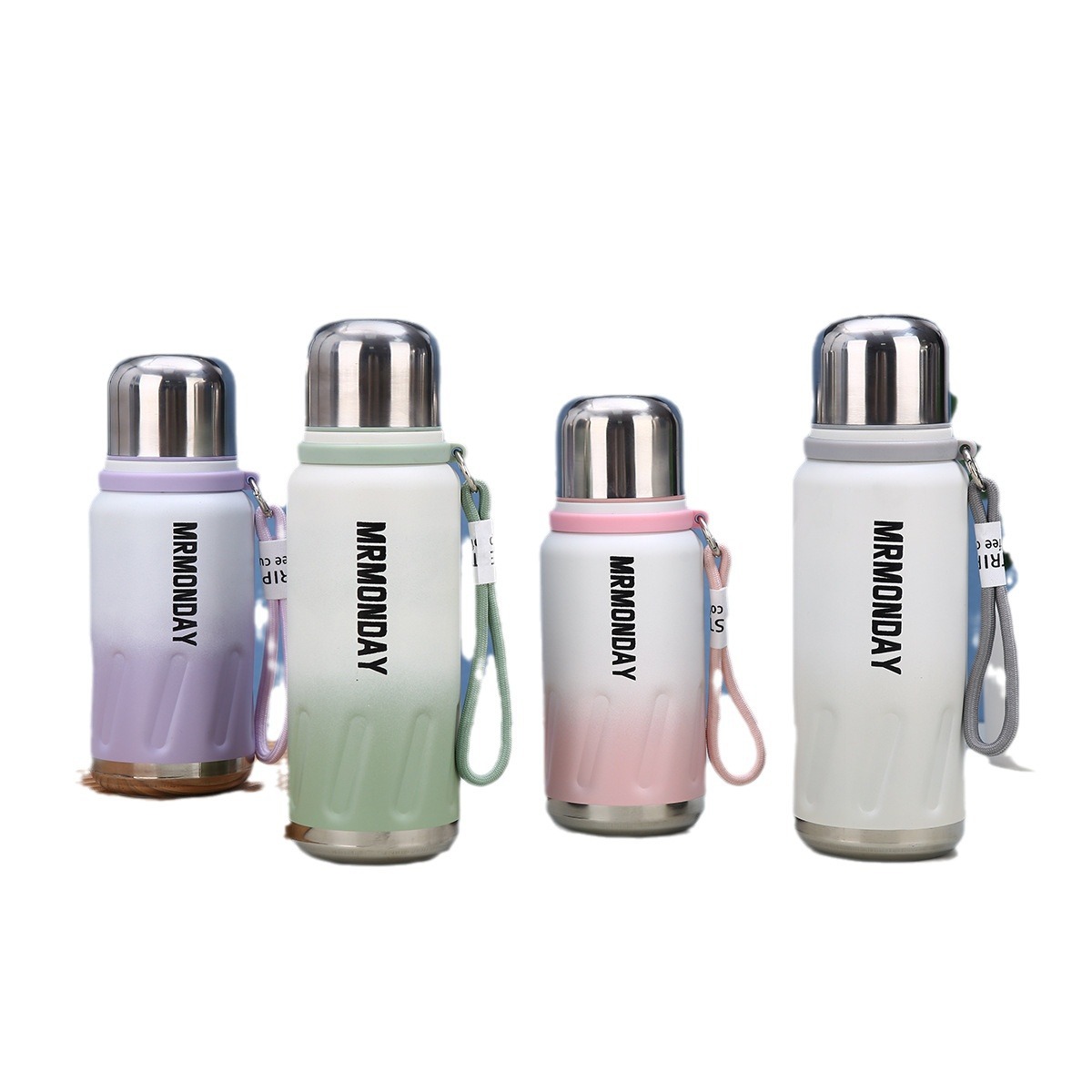316 Stainless Steel Cannon Thermos Cup Large Capacity Tea Separation Rope Sports Kettle Outdoor Accompanying Water Cup Item Picture