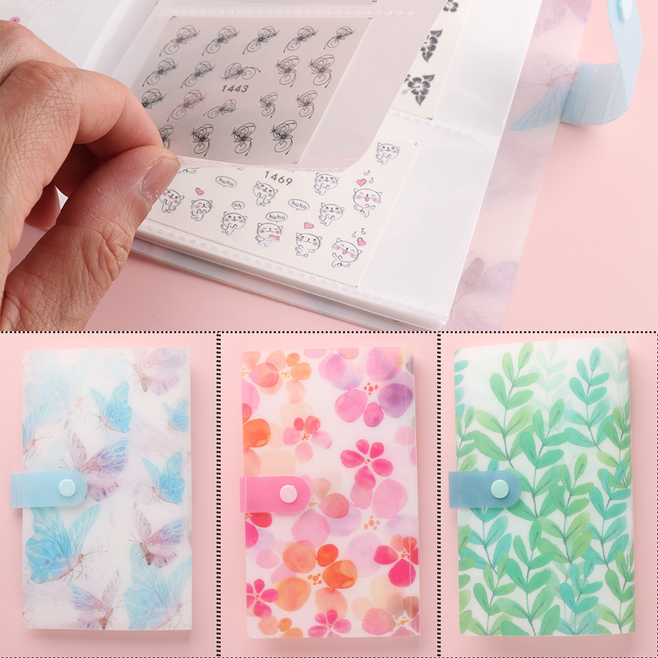 shanilak Nail Sticker Storage Book, Nail sticker Display book, Ins-style butterfly flower leaf cover, nail tool storage book, and other nail products details Picture