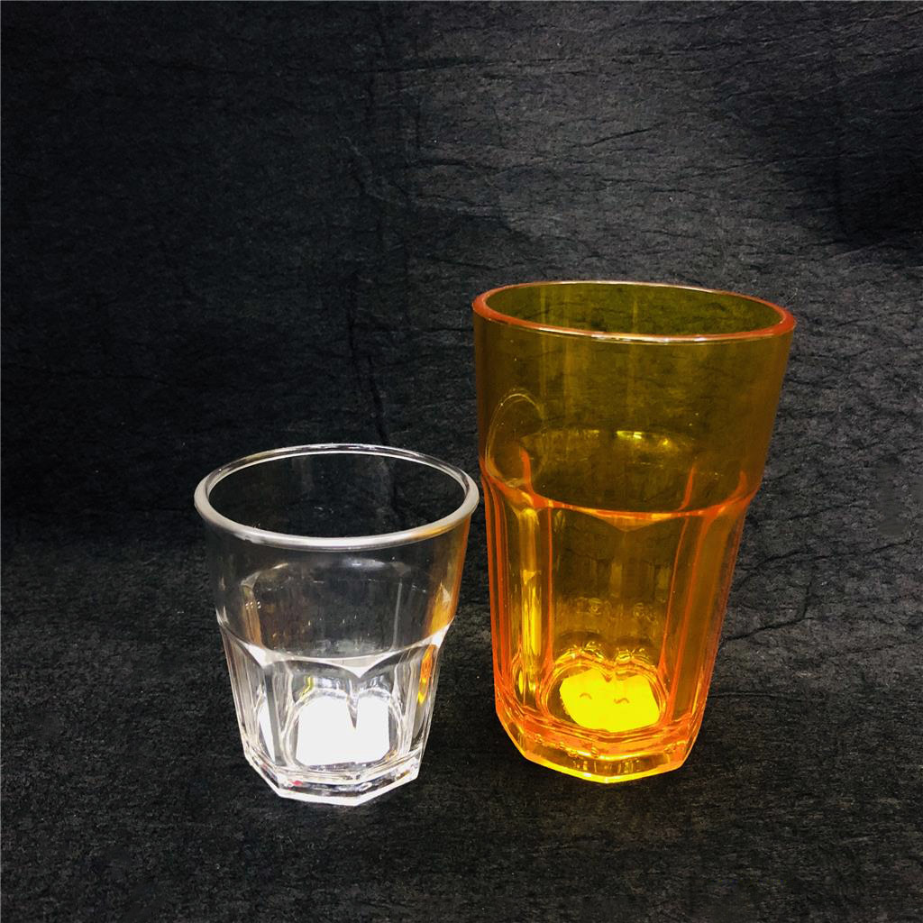 Acrylic Octagon Cup Transparent Leather Gargle Cup Imitation Glass Plastic Wine Cup Supplier Supply Rs-201815 Specification drawing