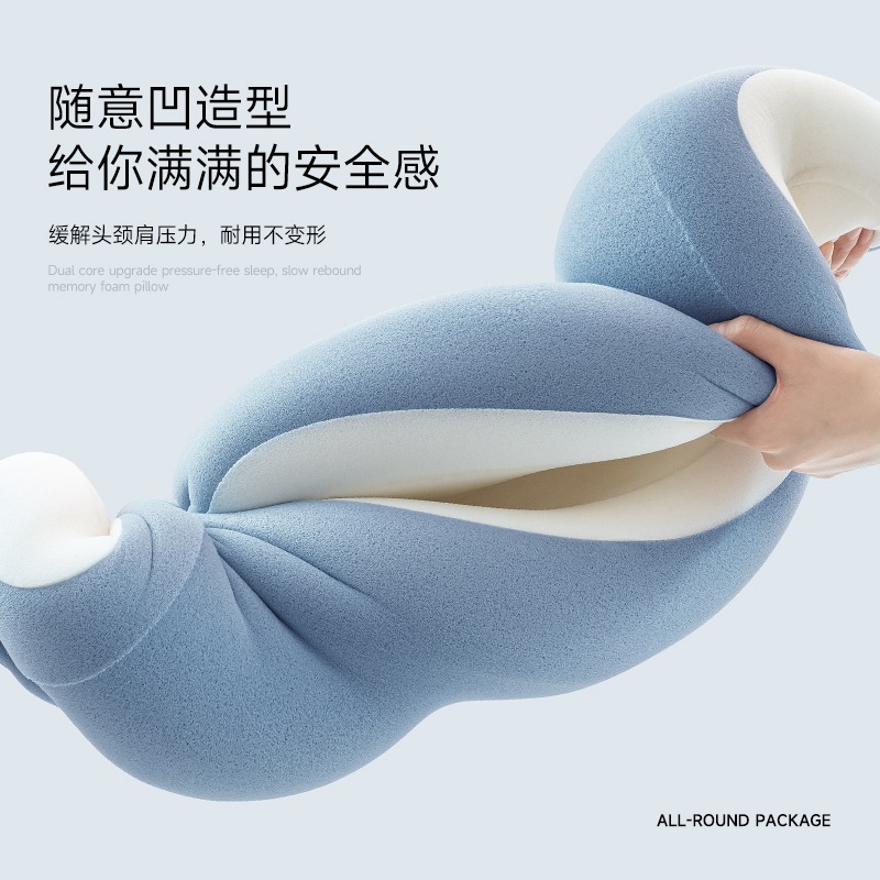 Zero-pressure deep sleep slow rebound sleep pillow, memory foam pillow, cervical sleep low pillow, hotel student dormitory pillow core Specification image
