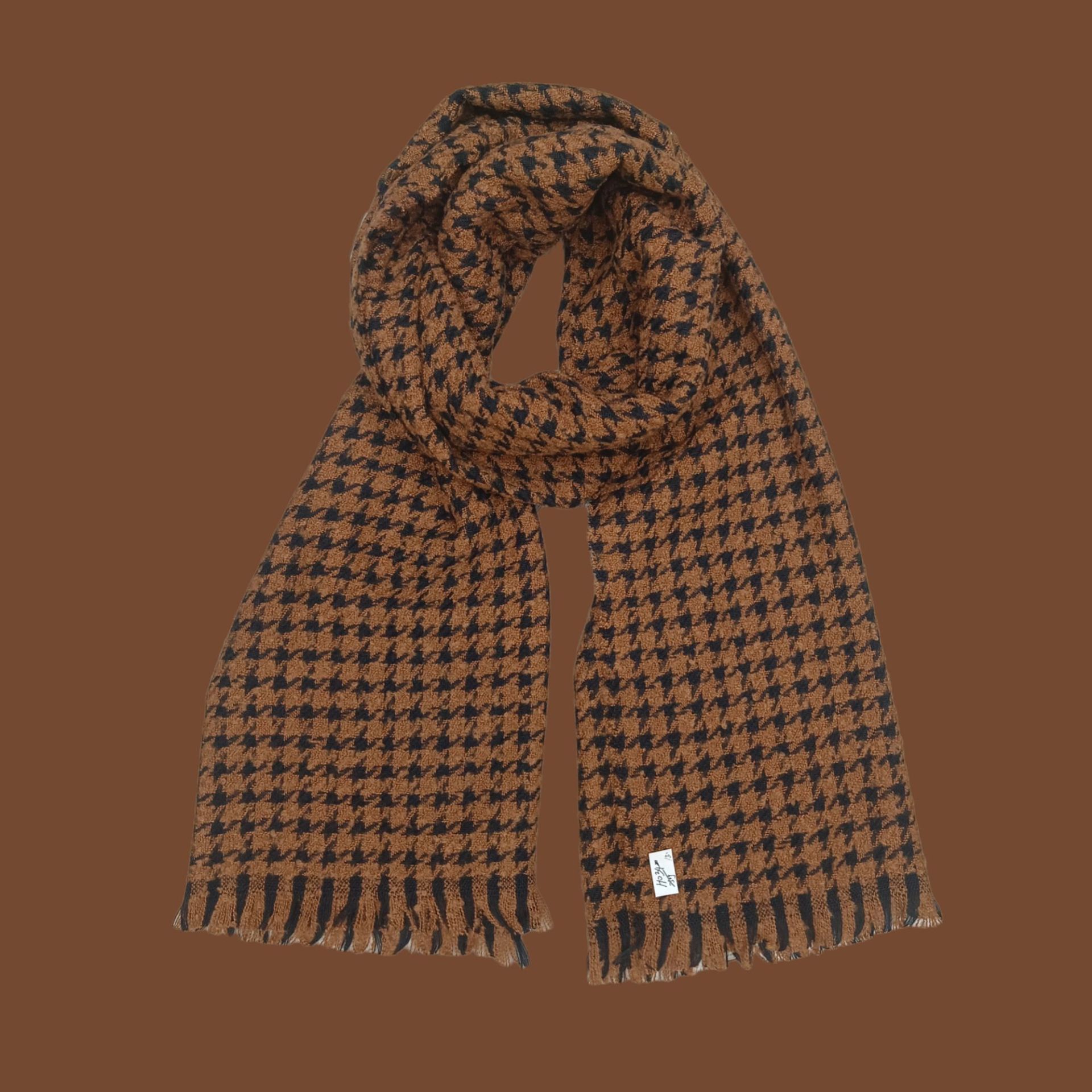 Maillard thickened 2023 autumn/Winter new retro shawl, faux cashmere warm tassel scarf for women