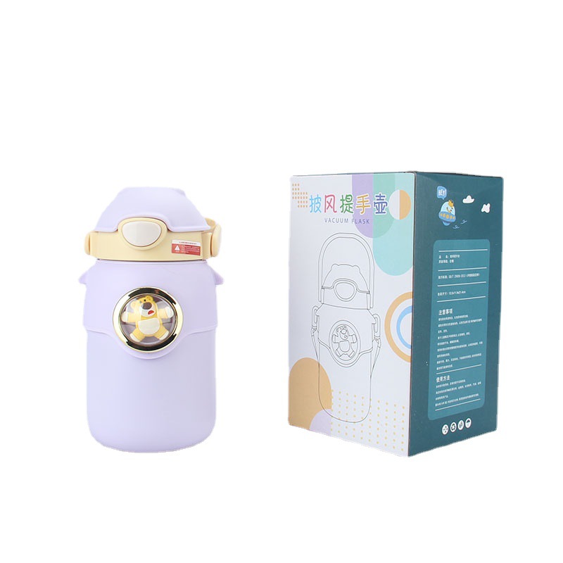 Cartoon Fashion Doll Portable Cute Thermos Cup Men And Women Outdoor Small Fresh Girl Points Stainless Steel 304 Water Cup Item Picture