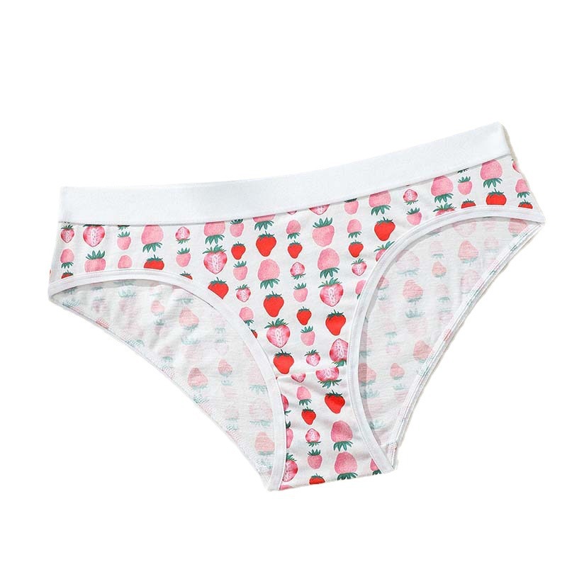 YANNI2024 Summer New Export underwear Women Lift buttocks Comfortable antibacterial cotton crotch fruit strawberry triangle pants Soft, cute and sexy underwear cross-border wholesale Item Picture
