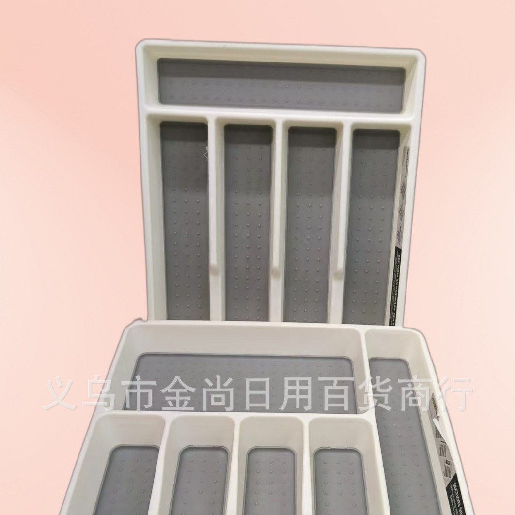 The storage drawer is used to store and separate tableware. The cabinet has built-in compartments for knives, forks, spoons and boxes. The pp storage box is also used for tableware storage Specification drawing