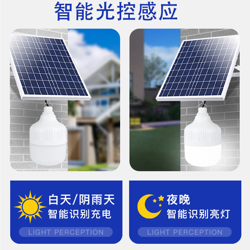 太阳能灯泡充电球泡室外led应急夜市摆摊灯户外庭院灯露营跨境 Specification image