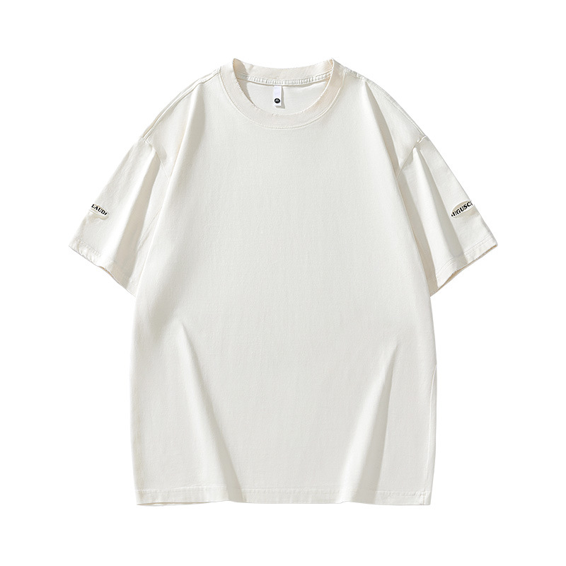 In 2025, men's summer collection of pure cotton short-sleeved T-shirts is a major release, featuring loose half-sleeved couple tops and trendy printed T-shirts Specification image