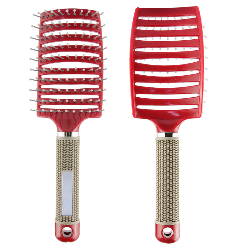 Foreign Trade Hot Multi-Color Big Curved Comb Ribs Hair Massage Styling Hair Comb Comb Hair Comb Curly Back Comb Application Scenario