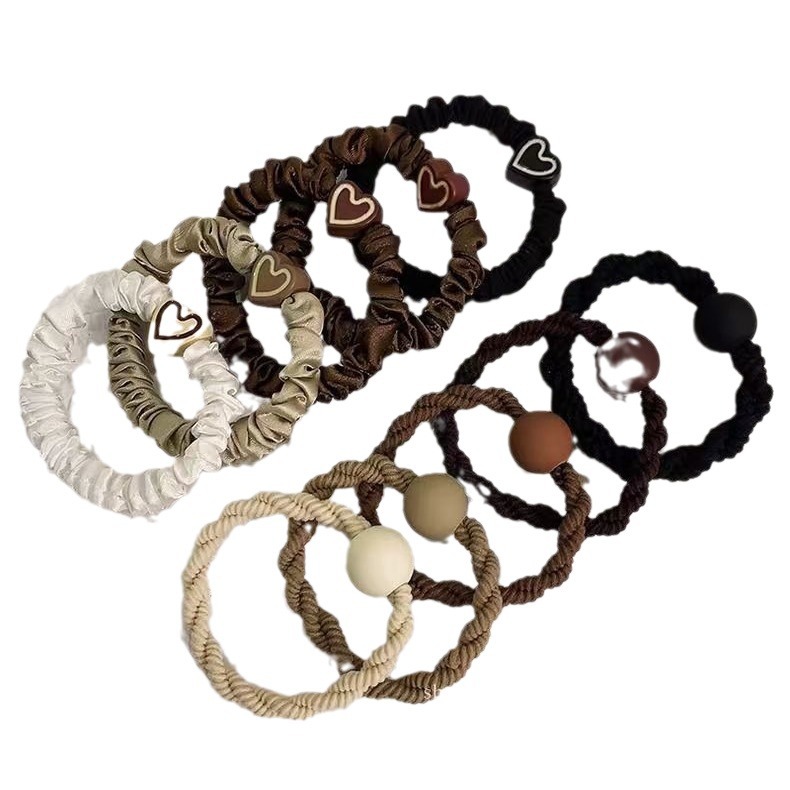 High-elasticity and durable leather band, simple and elegant for women, high ponytail hair tie, high-end look, 2023 new style hair tie Item Picture