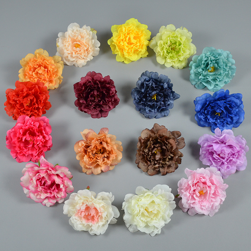 仿真新牡丹花朵婚庆花墙插花古装汉服头饰装饰DIY花灯花环手作