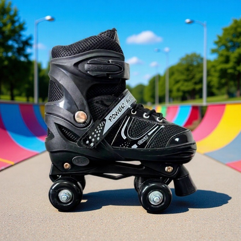 Double-row roller skates, four-wheel adult roller skates, traditional roller skates, adjustable size roller skates, children's roller skates factory details Picture