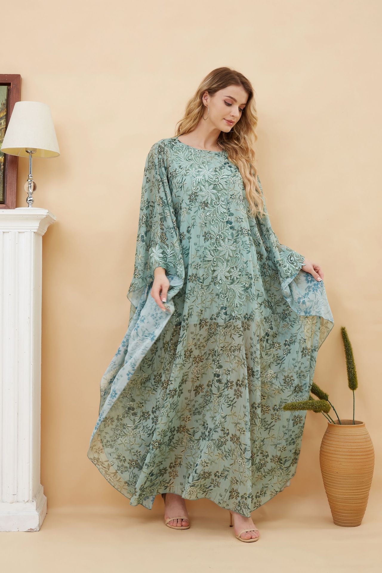 Zd019 Cross-Border Women's Foreign Trade Amazon Ebay Aliexpress Dubai Turkish Muslim Dress details Picture