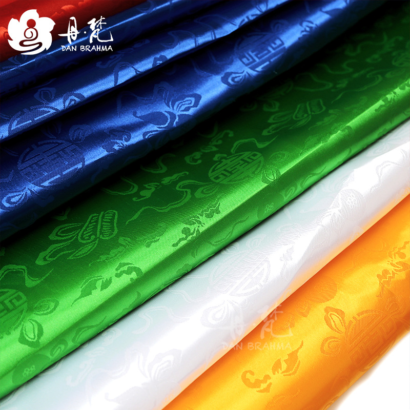 Tibet Tibetan fabric satin five-color fabric auspicious eight treasure color fabric handmade diy five colors Specification drawing
