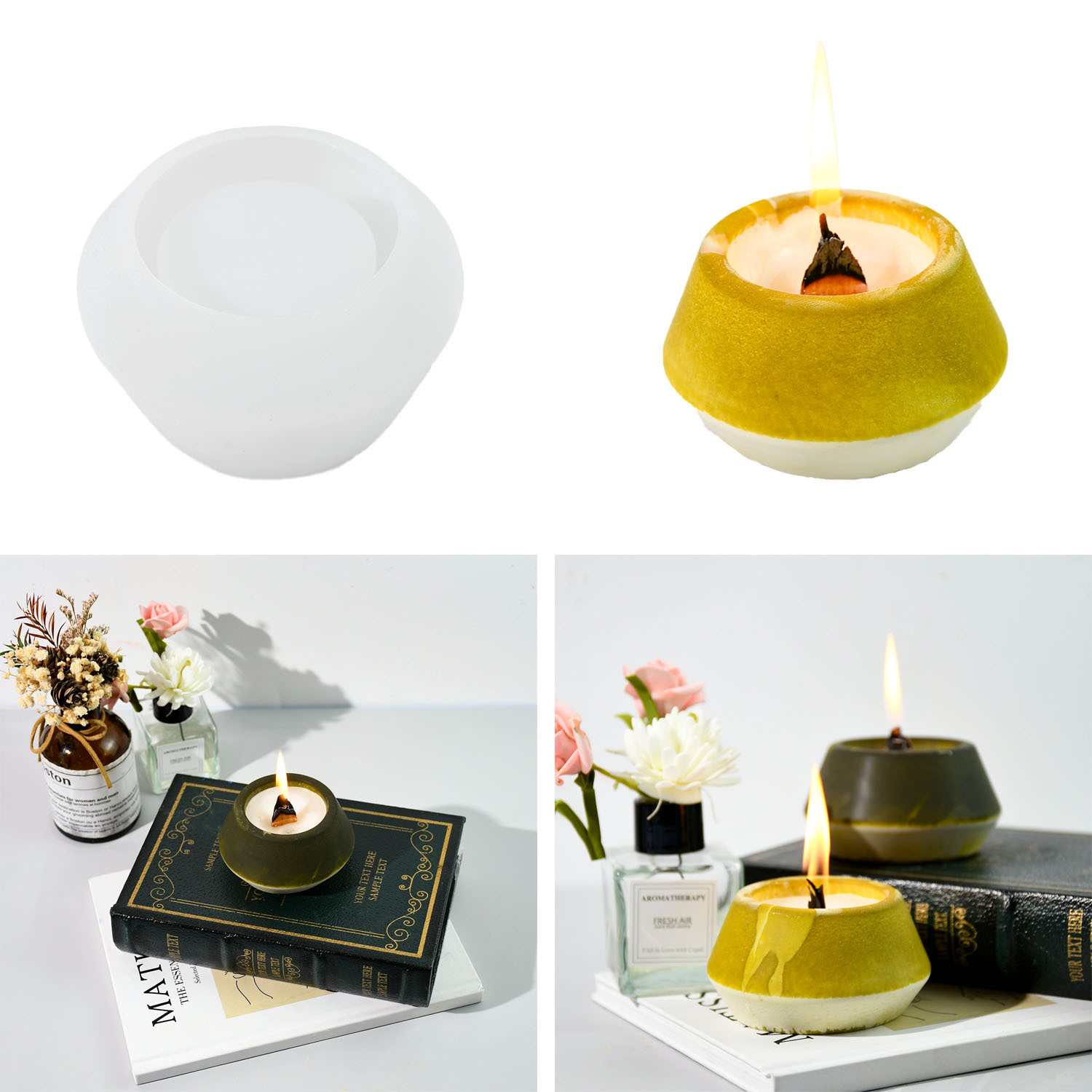 diy round tea lamp, candle cup, silicone mold for scented candles, cross-border exclusive supply
