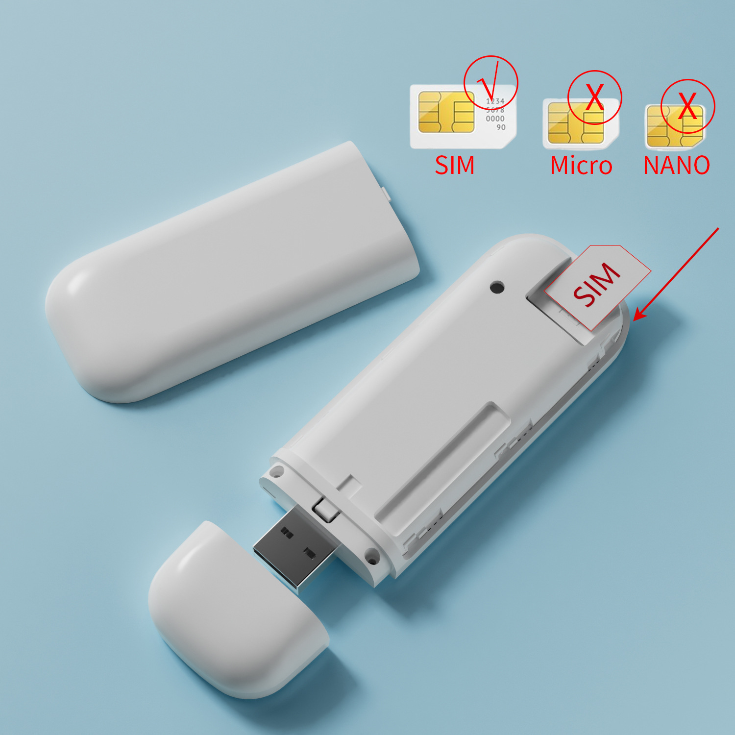4G随身wifi插卡版USB供电移动联通电信广电车载户外免驱无线网卡 Specification image