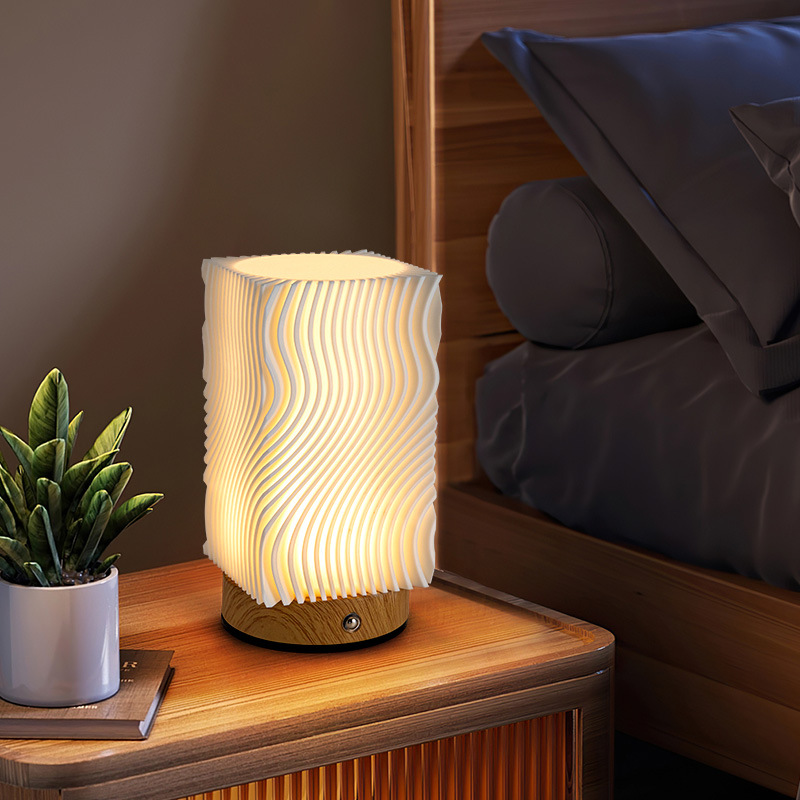 Remote control touch desk lamp, cross-border seven-color RGB ambient light, touch three-color charging bedside lamp, new night light Specification drawing