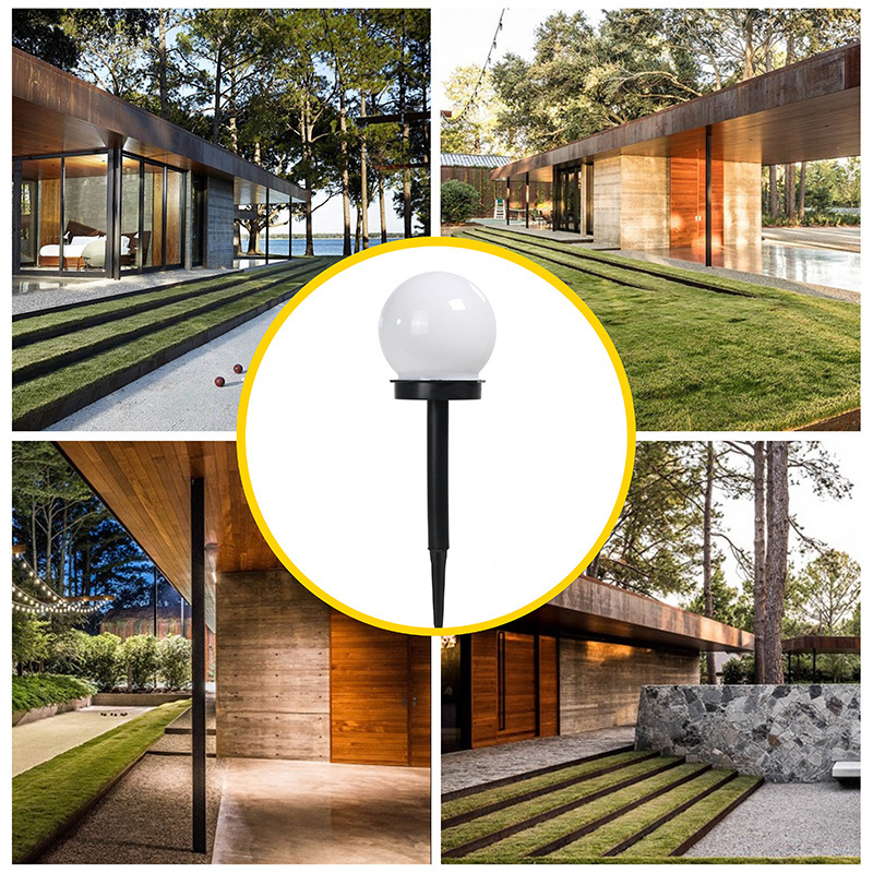 Round ball-shaped lawn lights, Chinese-style simple waterproof lighting, courtyard lights, garden roadside, villa lawn outdoor lights details Picture