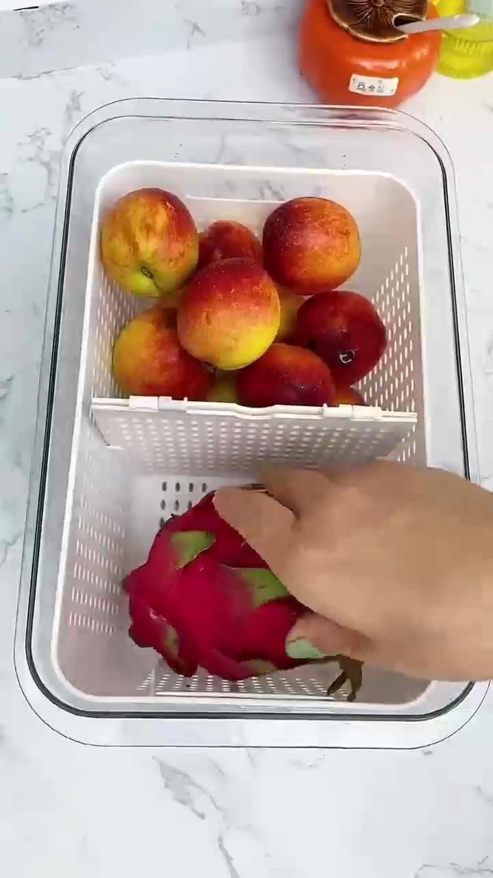 日式保鲜沥水白底实物图