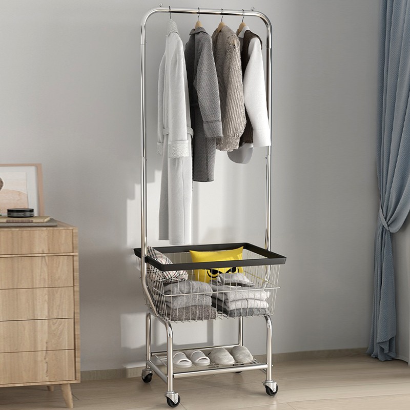 服装店展示架男女装货架童装网红拍照移动购物车衣架落地橱窗陈列详情图3