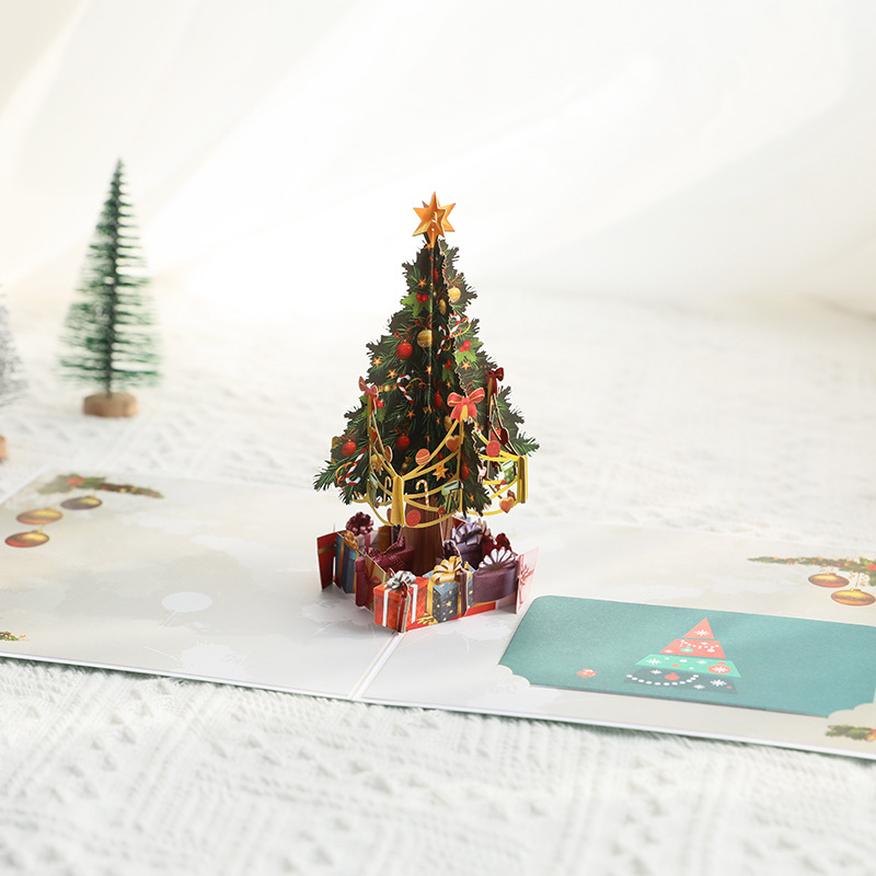 3d stereoscopic Christmas cards, creative Christmas gifts, Christmas tree cards, student Christmas event gifts wholesale Application Scenario
